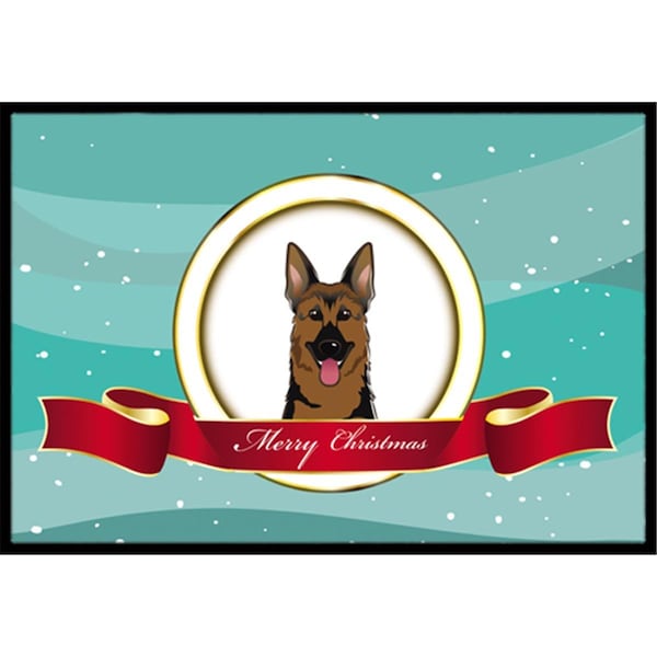 Carolines Treasures German Shepherd Merry Christmas Indoor and Outdoor Mat- 18 x 27 in. BB1521MAT - main